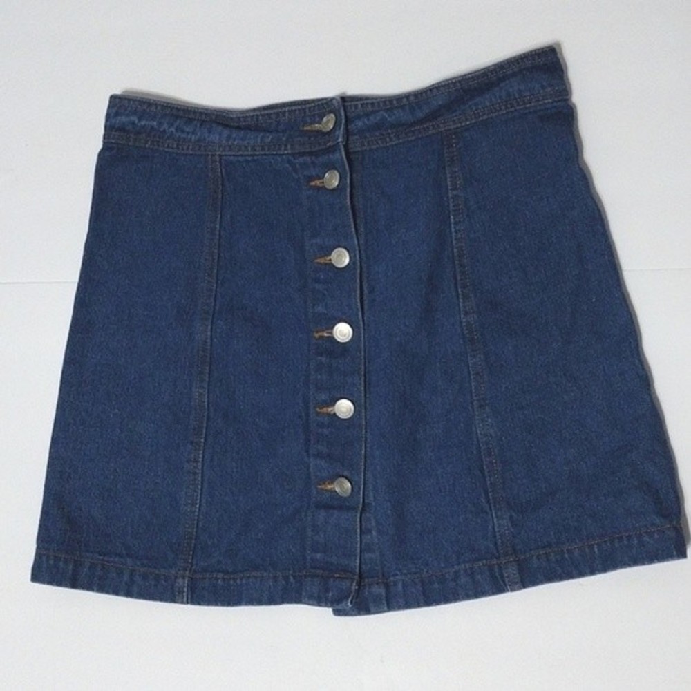 Sans Souci Blue Denim Mini Skirt - Picture 3 of 6